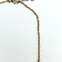 Vintage Retro Peach Teardrop Bib Necklace Antique Gold Tone Statement Jewelry