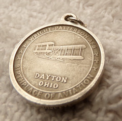 VTG 1970s STERLING SILVER UNITED STATES AIR FORCE MUSEUM BRACELET necklace CHARM