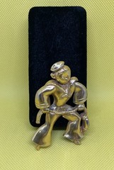 Rare 1940’s Antique Vintage WWII US Navy Sailor Man In Uniform Jewelry Pin