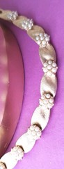 Vintage Crown Trifari Gold Plate Birthday Ribbon Bracelet