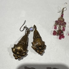 Women’s Fashion Jewelry Mixed Lot 4pr Dangle Earrings Mixed Metal Crystal Glass