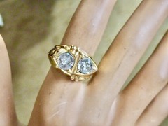 RARE 1/30 14k K YELLOW GOLD PLATE NEW OLD STOCK 70’S SIZE 6 RING BRILLIANT!!!!