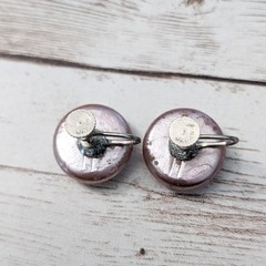 Vintage Screw On Earrings Pink Pearlescent – Poor Condition