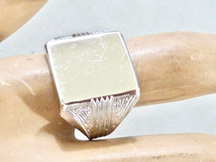 UNCAS VINTAGE MEN’S STERLING SILVER SIGNET RING NO MONOGRAM SIZ 7.5 RING RING