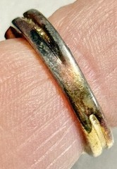 Vintage MCM 18K GEA Yellow Gold-Plated Rhinestone American Ring