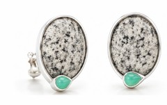 Speckled Stone Teardrop Earrings