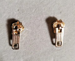 Vintage Unique Gold Tone Unique Zipper Earrings Set Detailed Gift Unisex Adult