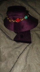 Vintage Tricolor Scarab Bracelet With Gold Plated Hardware Highly Collectible