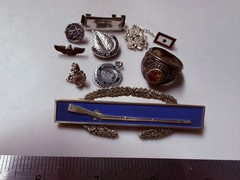 Collection Lot Great Vintage Sterling Silver Fraternal Military ETC Jewelry – X2