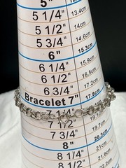 Vintage Sterling Silver Starter Charm Bracelet 6mm Double Link Chain 7.25”