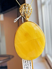 14K Gold Filled Genuine Vintage Baltic Amber Necklace Butterscotch Polish 老琥珀