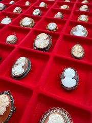 Antique Cameo Brooch Collection. 35 Total