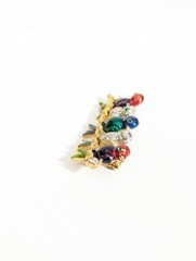 Birds On A Branch Rhinestone And Enamel Brooch Pin
