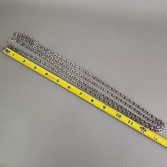 Vintage Monet Chain Necklace 6mm Silver Tone Cable Link Long 54″