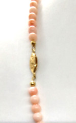 Vintage Lucoral 18″ Angel Skin Coral 3.42 MM Bead Necklace!