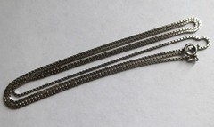 30in long 4.6g STERLING SILVER ITALY 925 BOX CHAIN NECKLACE VINTAGE
