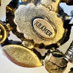 50’S KRAMER Root-beer-glass cabochon Jelly belly Dragons Breath Opal Bracelet