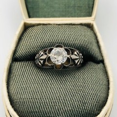 Soviet Engagement Ring Silver 875 Rock Crystal Size 5