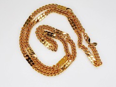 Vintage Monet Gold Tone Long Chain Necklace, Gift for Her, Jewelry