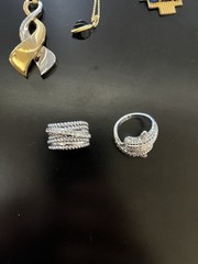 Vintage to Now Costume Jewelry Necklaces Rings Earrings 15 Piece LOT. W/ Case