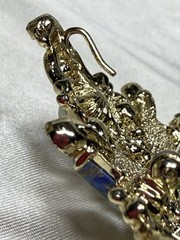 VINTAGE SARAH COVENTRY GALAXY BROOCH/PENDANT WITH CLIPON EARRING SET RHINESTONES