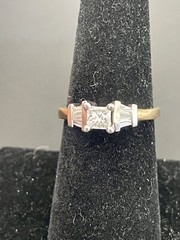 14KT Yellow/White Gold 0.60CTW Diamond Engagement Ring. Size 7 , (S181)