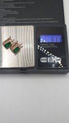 Vintage 1990″-s 14 Ct Rolled Gold Emerald Earrings-Hallmarked 585 RG.!!!