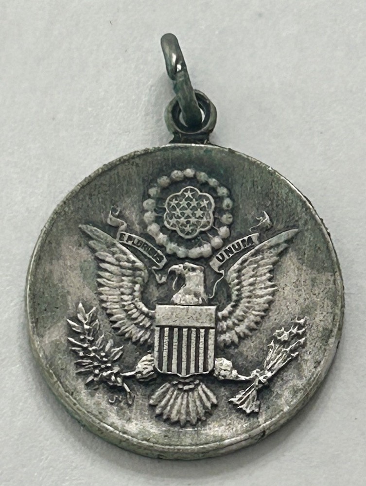 Vintage Sterling “United States Great Seal” Charm Pendant US Military Eagle 10g