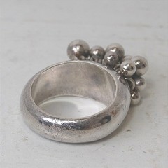 Sterling Silver Silpada Ring Size 10 Cha Cha Bead Cluster 925 Vintage jewelry