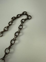 Vintage Style Bronze Tone Y Drop Necklace Champagne Amber Beads 22″