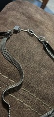 Anne Marie Chagnon Modernist Brutalist Necklace 17.5-20” Mixed Metals & Cord