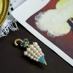 Vintage Women Rhinestone Baroque Brooch Accessories Retro Pearl Pins Party Gift