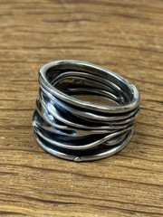 Vintage artisan ring 925 Sterling silver