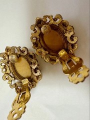 Vintage Gold Design Cameo Earrings For Men And Women
