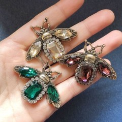 Crystal Bee Brooch Insect Pin Brooches For Women Clothes Scarf Clip Jewelry Gift