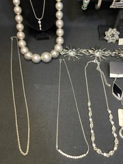 Vintage To Now Lot Silver tone Jewelry Necklace Bracelet Earrings Ring Belt