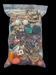 2 Plus LB LOT Of Used Costume Jewelry Vintage to Modern Wearable 25-30 Pieces