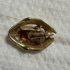Sarah Coventry Tortoise Color Golden Rope Clip On Earrings USA Seller VTG