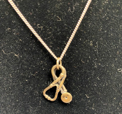 James Avery .925 Sterling Silver Stethoscope Charm With Sterling 925 Chain