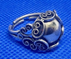 (06) Modernist 1950s Vintage 925 Sterling Silver Ring Adjustable – 3.75 g
