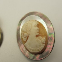 Vintage And Modern Cameo Brooch Lot Of 6