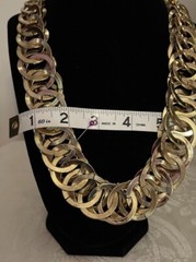 Heavy Vintage Thick Gold Tone Chain Necklace – 26″