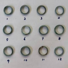 Hi-grade Natural green Jade Jadeite Rings Thin Band, Width about 3 mm