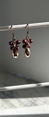 Vintage Earring Purple And Gold Glass Beads Beautiful For Any Occasion
