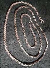 VINTAGE STERLING SILVER NECKLACE 24″ AGI ITALY CHAIN NECKLACE