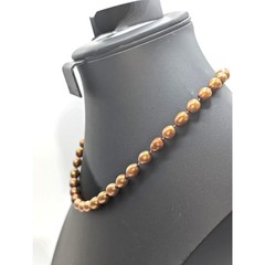 Vintage Golden Brown Genuine Pearl Knotted 18.75″ Necklace