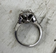 Sterling Silver 925 SJD White CZ Halo Engagement Wedding Ring Size 7.75