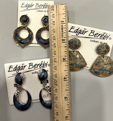 I am Edgar Berebi this is 3 Pairs of my earrings never used vintage stock