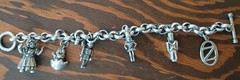 Vintage J.J. Jonette Sterling Silver 3D Nursery Rhyme Novelty Charm Bracelet 66g