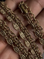 Maximal Art JOHN WIND Love & Luck Gold Tone Tripple Strand Charm Necklace